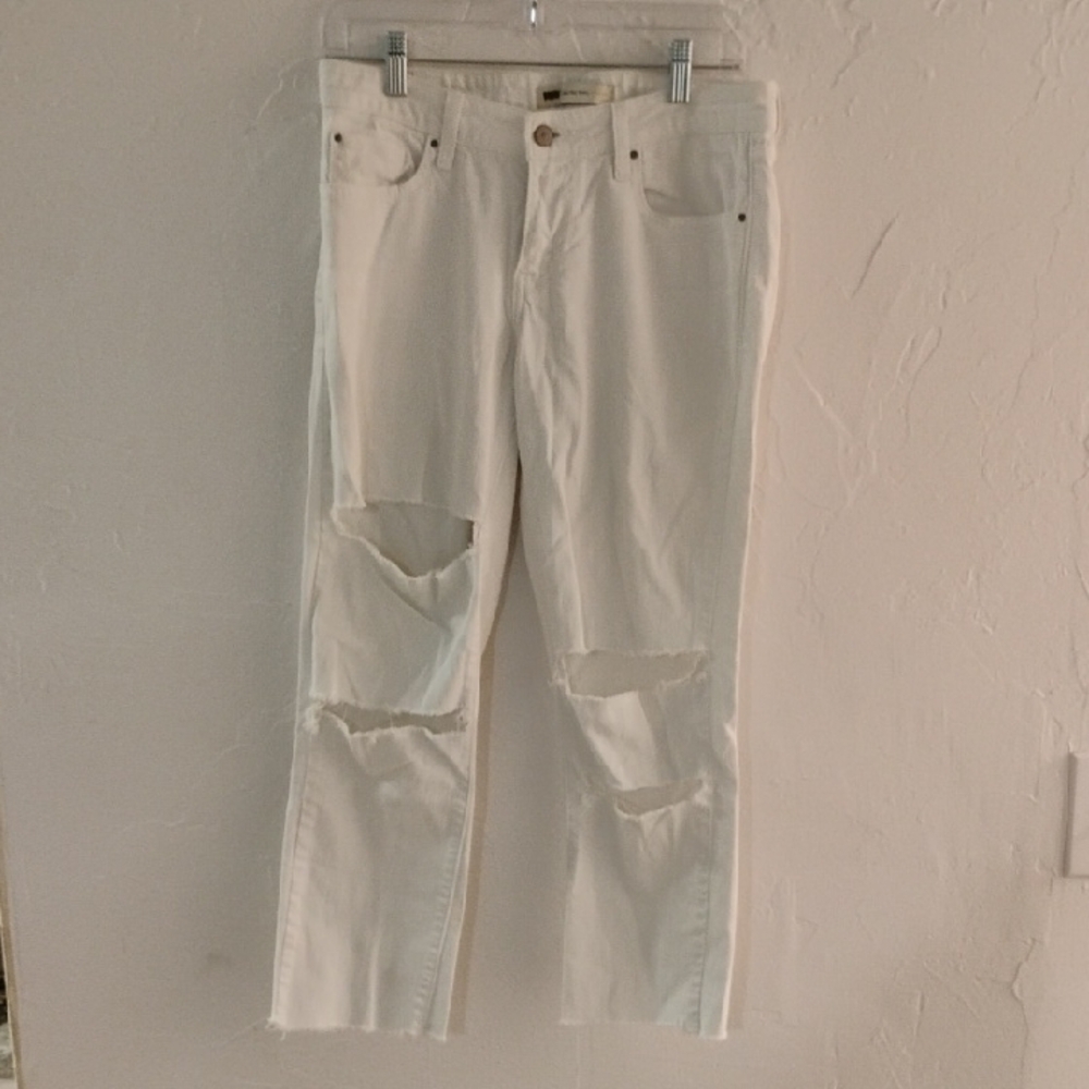 Signature by Levi Strauss White Straight Leg Jeans